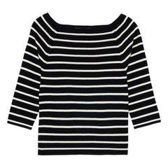 Bompard - Top marinero de seda y cachemir negro