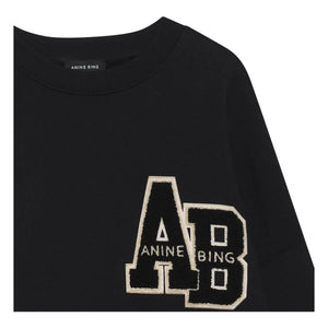 Anine Bing - Sudadera Miles Letterman de algodón orgánico | Negro