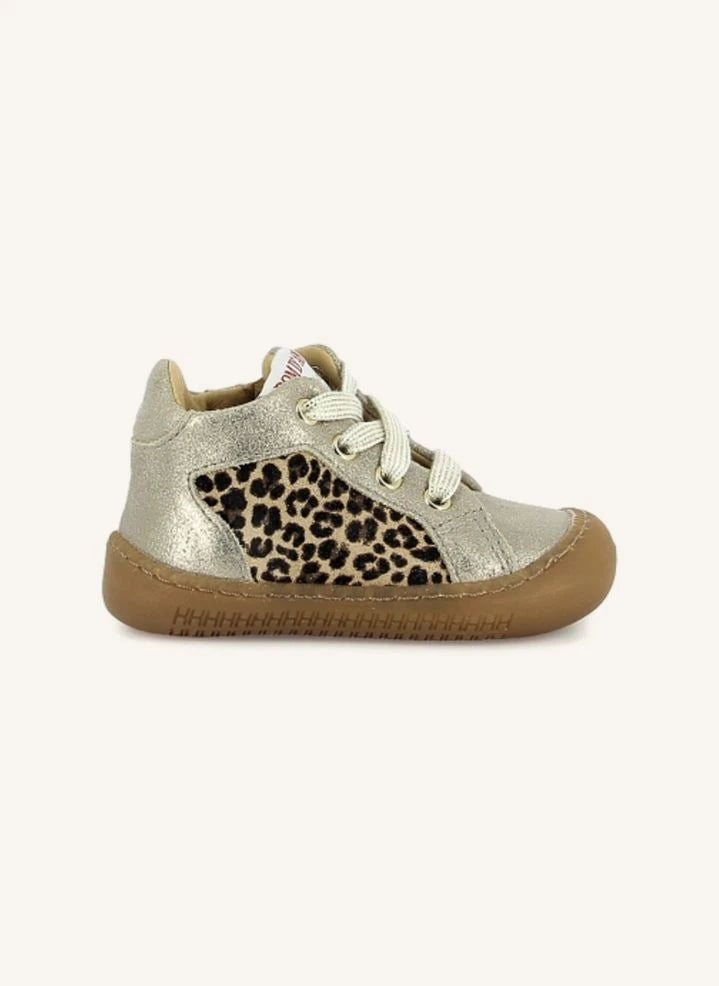 Pom d'Api - Yaka Sneakers con brillo Estrella Leopardo | Plata