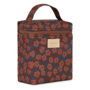 Nobodinoz - Bolsa térmica para almuerzo Hyde Park Maroon Poppies | Rojo ladrillo