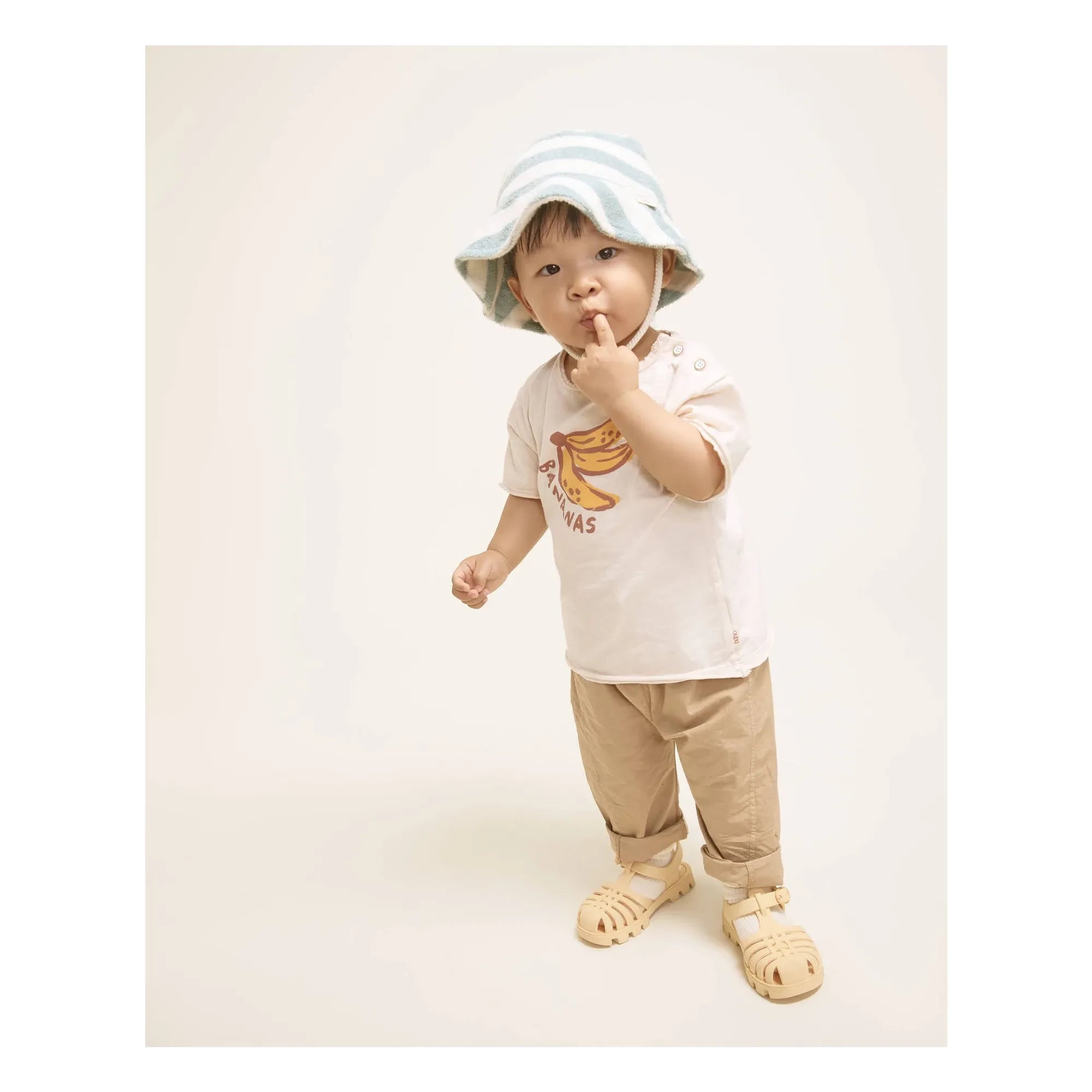 Búho - Pantalón de bebé de popelín de algodón orgánico | Beige