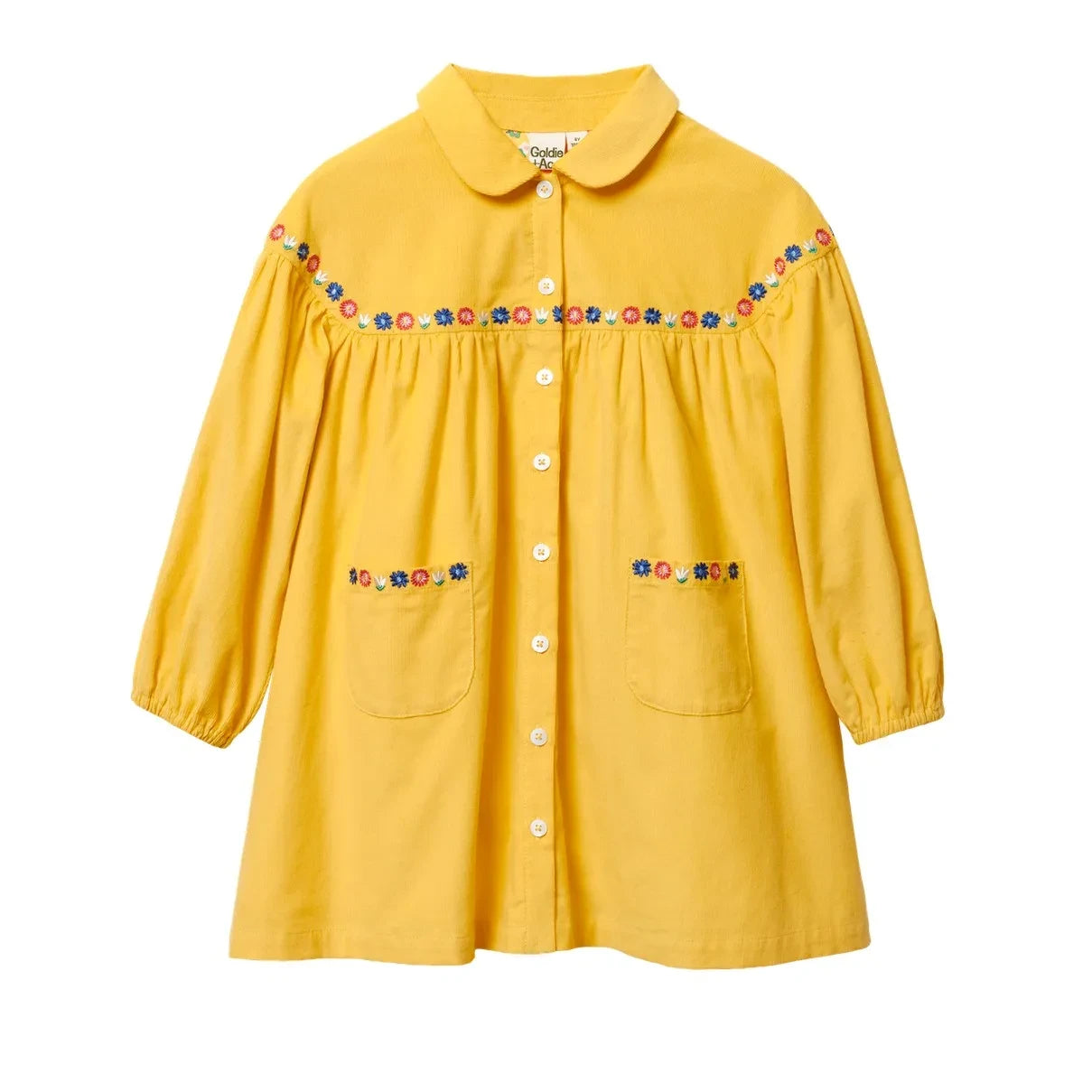 Goldie + Ace - Vestido Daisy con frunces | Amarillo