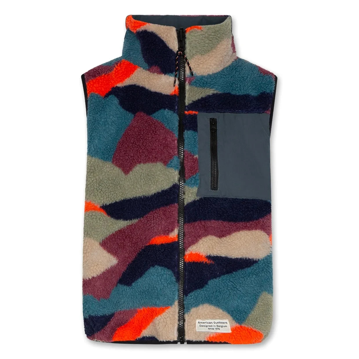 AO76 - Chaleco Teddy Reversible sin Mangas | Azul