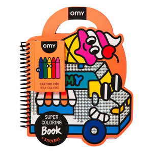 Omy - Libro de colorear y pegatinas