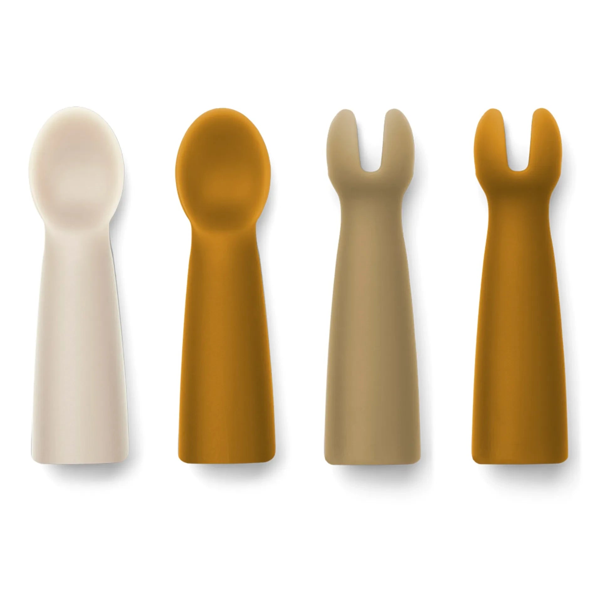 Liewood - Juego de cubiertos de silicona para bebé Terra | Beige