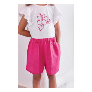 Tartine et Chocolat - Pantalón corto con borlas | Rosa