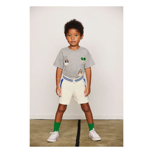Mini Rodini - Pantalones cortos de punto de algodón orgánico | Crudo