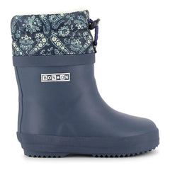 Bonton - Botas de agua de piel de oveja | Azul marino