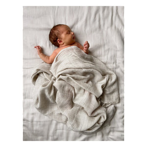 Cam Cam - Arrullo de muselina con rayas | Camel