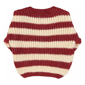 Piupiuchick - Jersey de lana a rayas | Burdeos