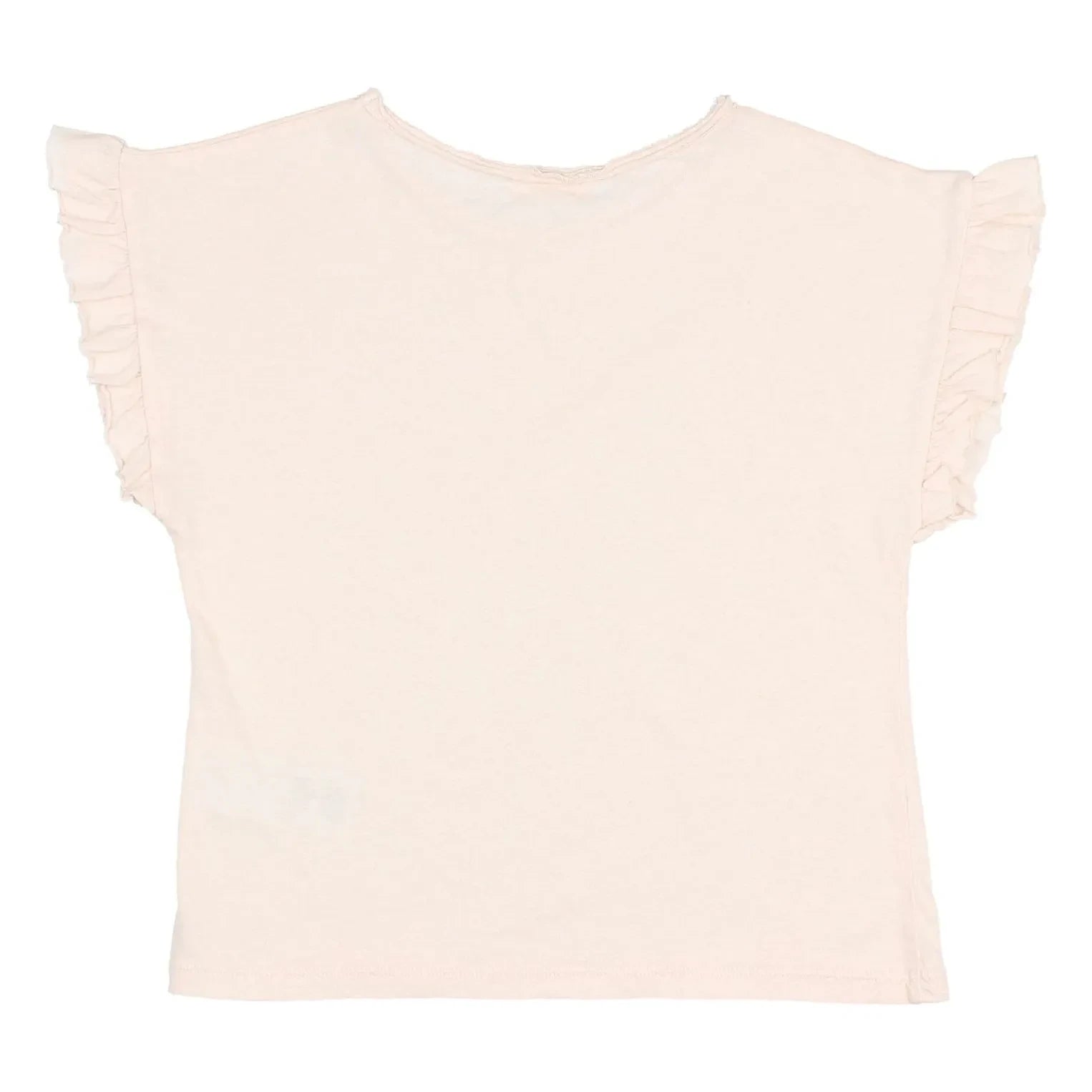 Búho - Camiseta con volantes de lino | Rosa claro