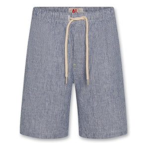 AO76 - Pantalones cortos de lino a rayas Lego | Azul