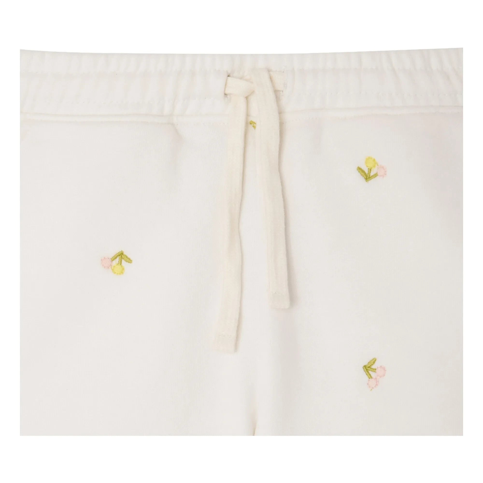 Bonpoint - Caroline Cherry Organic Cotton Fleece Shorts | Ecru