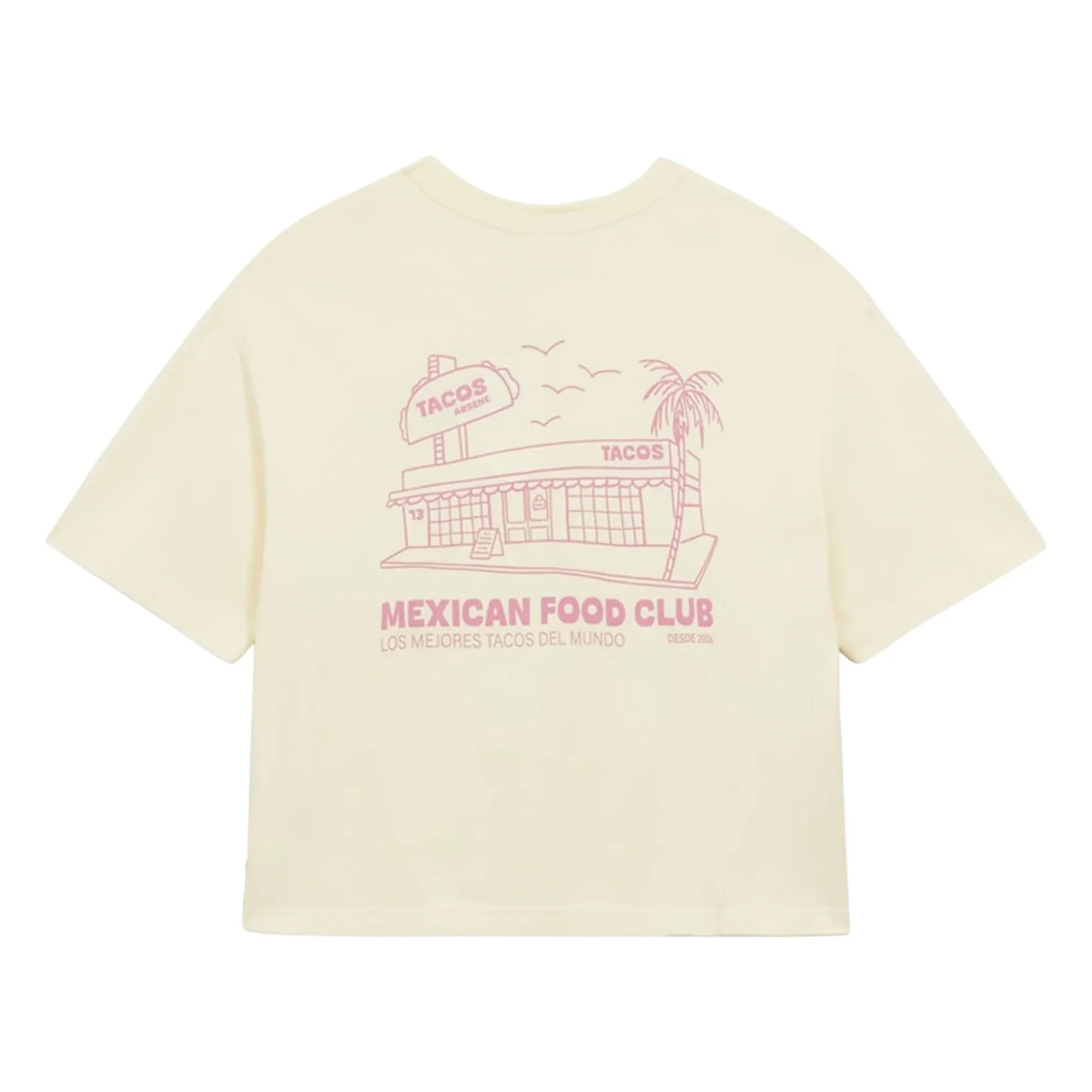 a.p - Camiseta de algodón orgánico estilo comida mexicana | Crudo