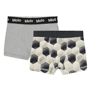 Molo - 2'li Justin Organik Pamuklu Futbol Boxer Briefs | Gri