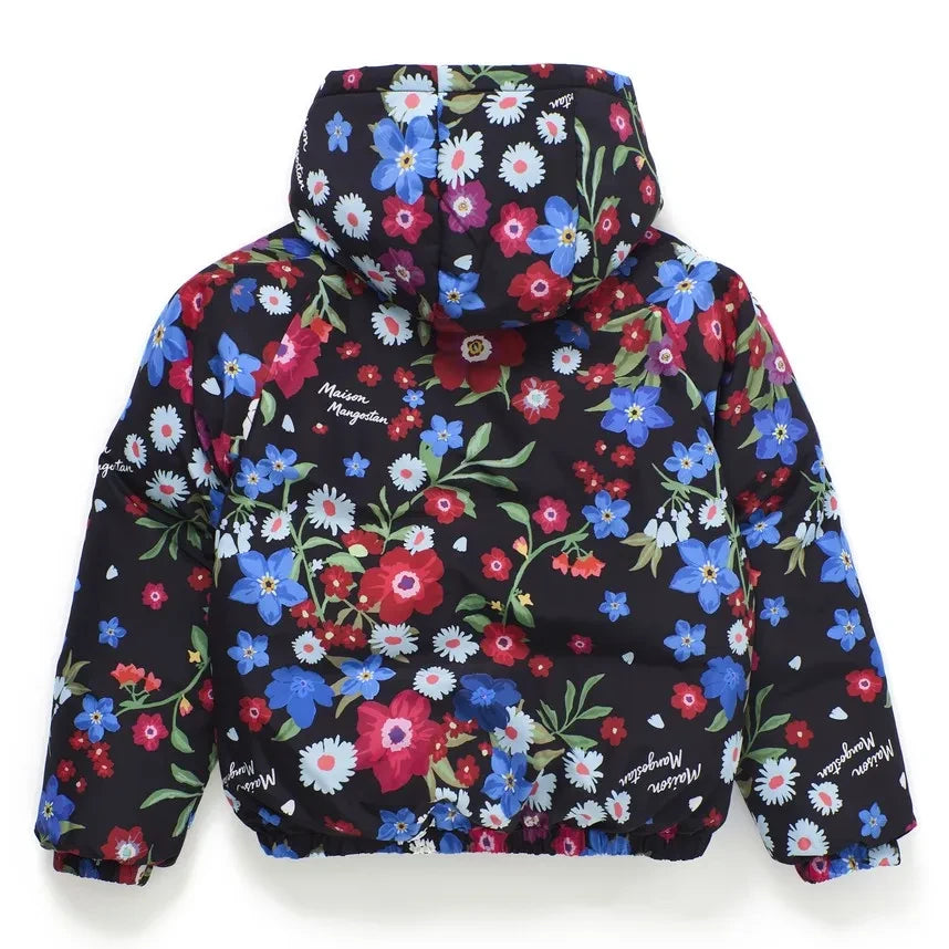 Maison Mangostan - Chaqueta Puffy Estampada Floral | Black