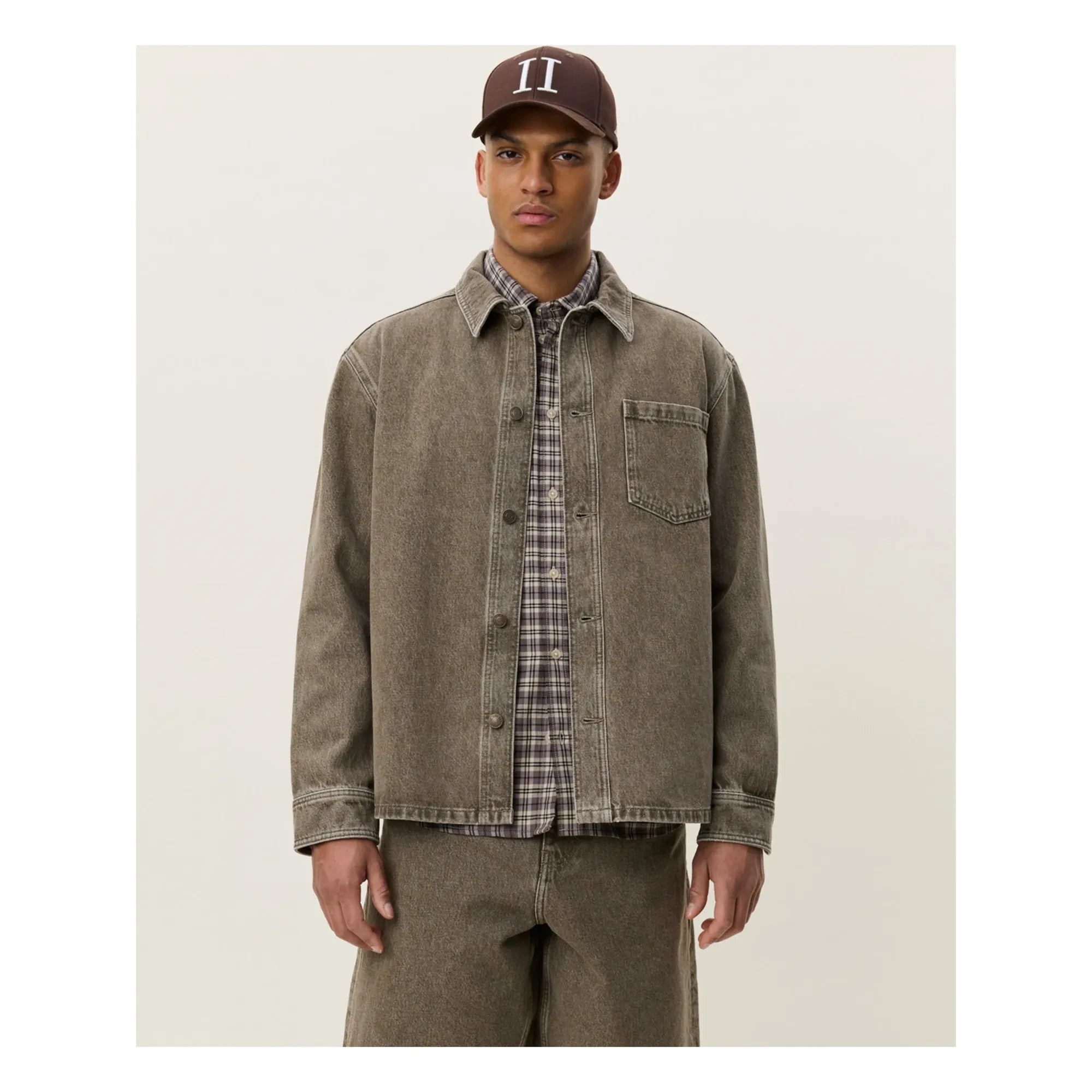 Les Deux - Camisa vaquera marrón