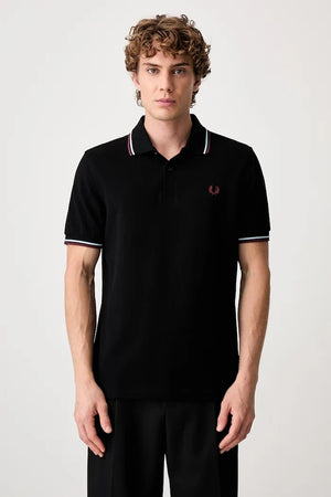 Camiseta de hombre de algodón con cuello Fred Perry