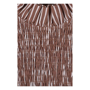 Maria de la Orden - Blusa de Rayas Aleria Algodón | Marrón