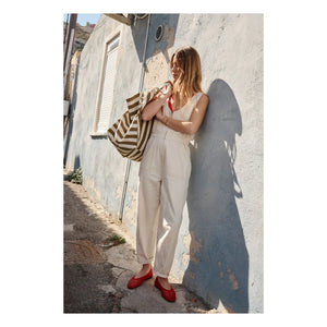 Rose in April - Bolso tote a rayas Elisa | Oliva