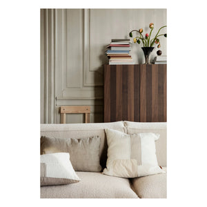 Ferm Living - Bölümlü Patchwork Keten Yastık | Beyaz