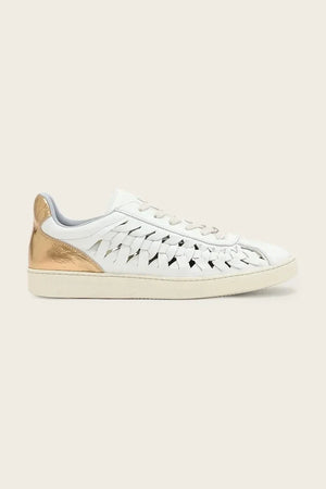 AllSaints Velma Woven Sneaker Zapatillas de cuero para mujer