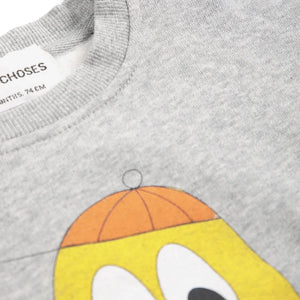 Bobo Choses - Sweat All About Monsters Organik Pamuk Bebek | Heather gri