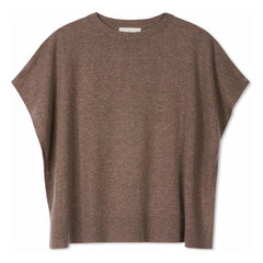 Bompard - Poncho de cuello barco de cachemira | Beige