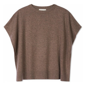 Bompard - Poncho de cuello barco de cachemira | Beige