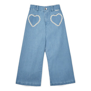 Mipounet - Jean Louise Corazones con Bolsillos | Azul claro