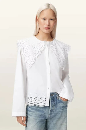 AllSaints Camisa de algodón para mujer MARIE