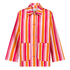 Elise Chalmin - Chaqueta de rayas Lucie Pamuk | Rosa