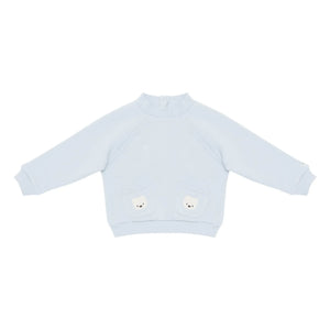 Donsje - Sudadera Foppe Oso Polar Algodón Orgánico | Azul Hielo