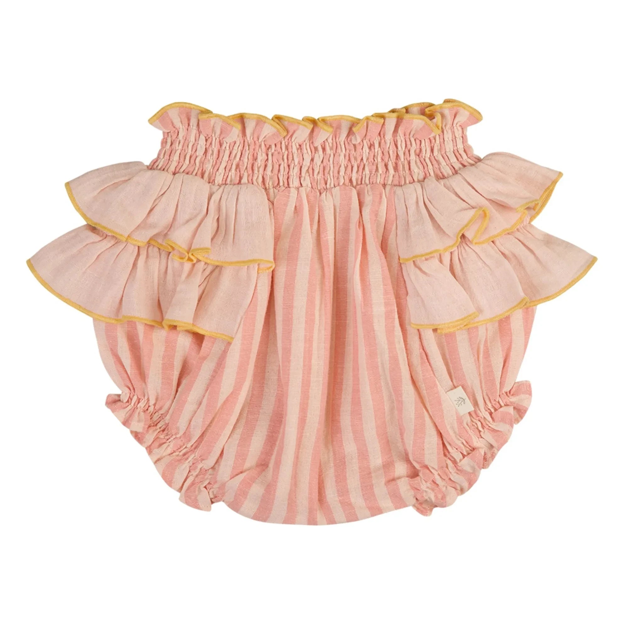 Lilinoa - Vestido de rayas con volantes y flores | Colorete
