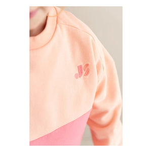 Jenest - Sudadera de algodón orgánico con bloques de color | Rosa