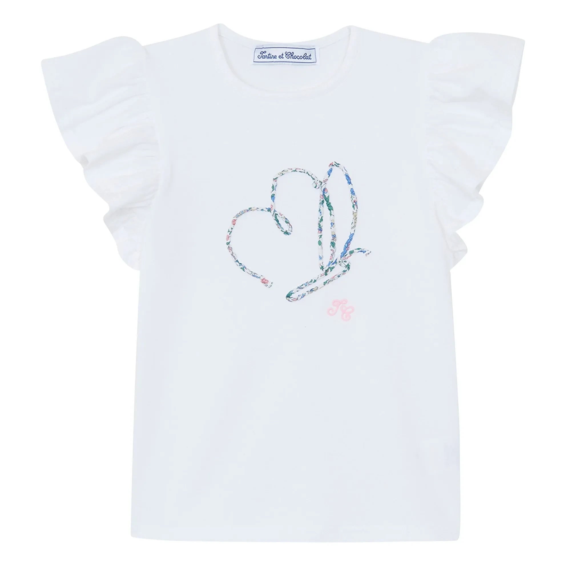 Tartine et Chocolat - Camiseta mariposa Liberty | Blanco