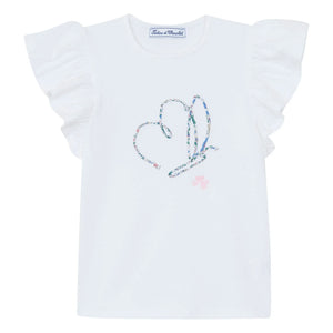 Tartine et Chocolat - Camiseta mariposa Liberty | Blanco