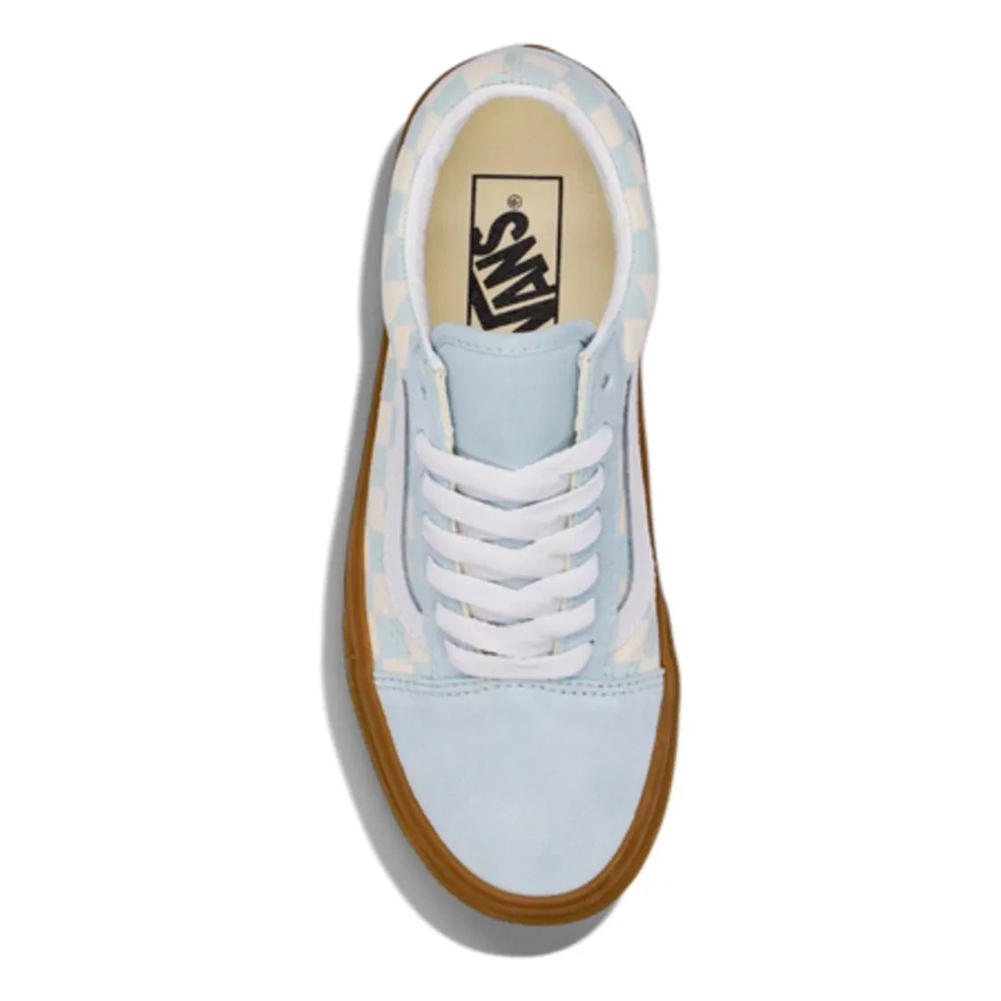 Vans - Cordones de zapatillas Old Skool Gum Check | Azul claro