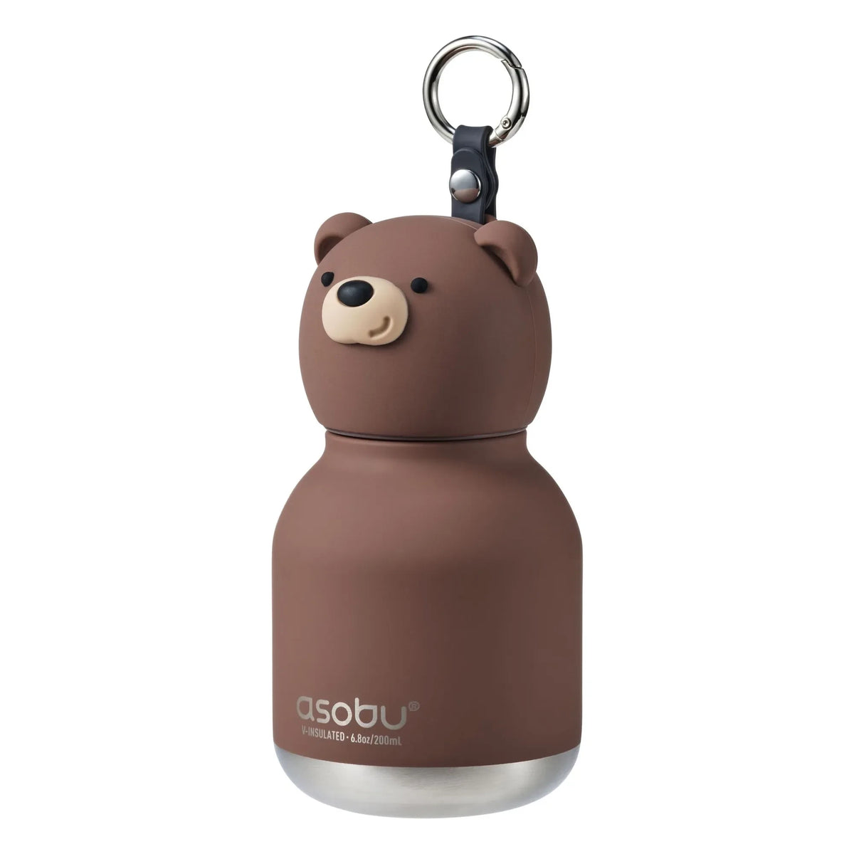 Asobu - Mini botella de acero inoxidable oso pardo | Brown