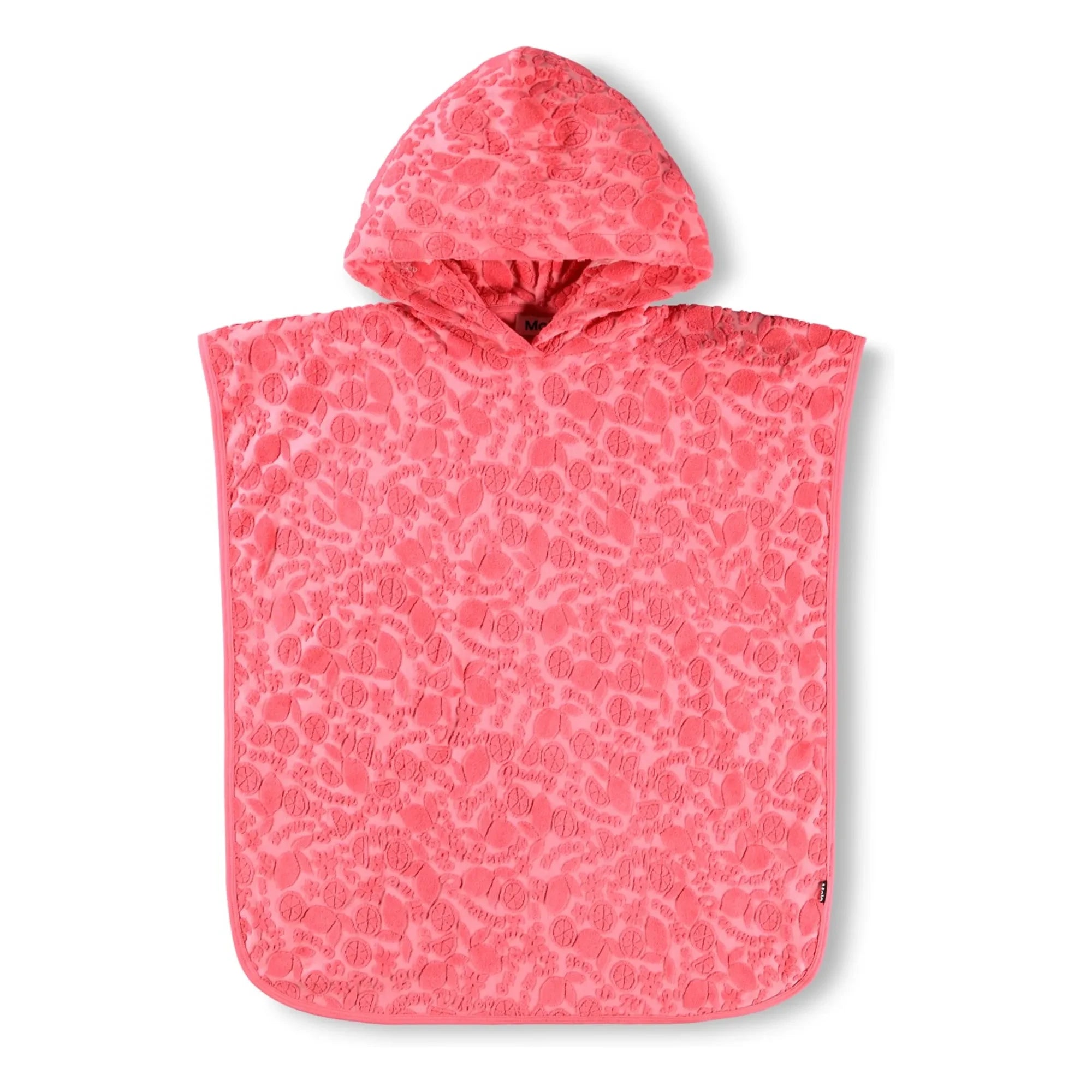 Molo - Poncho de playa de frutas texturizadas | Coral