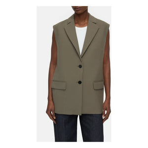 Cerrado - Blazer sin mangas | Caqui
