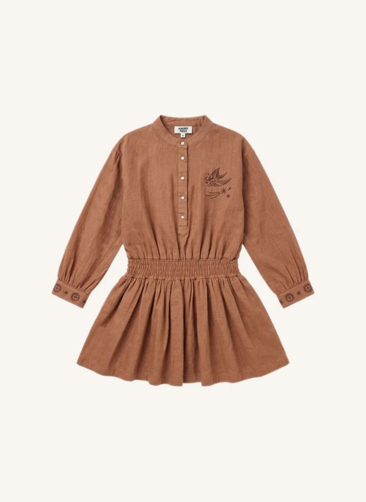 Hundred Pieces - Vestido Enoha Yıldız | Marrón