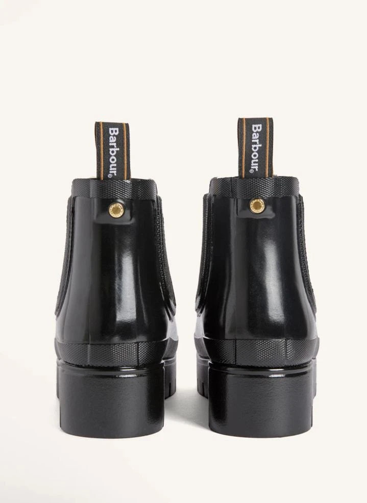 Barbour - Halton Botas Welly con pelo sintético | Negro