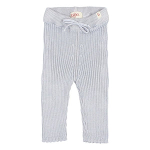 Búho - Leggings de algodón orgánico acanalado | Azul claro