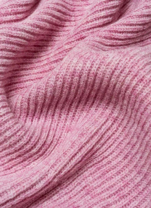 Hvid - Gaston Laine Manta de Merino | Rosa pastel