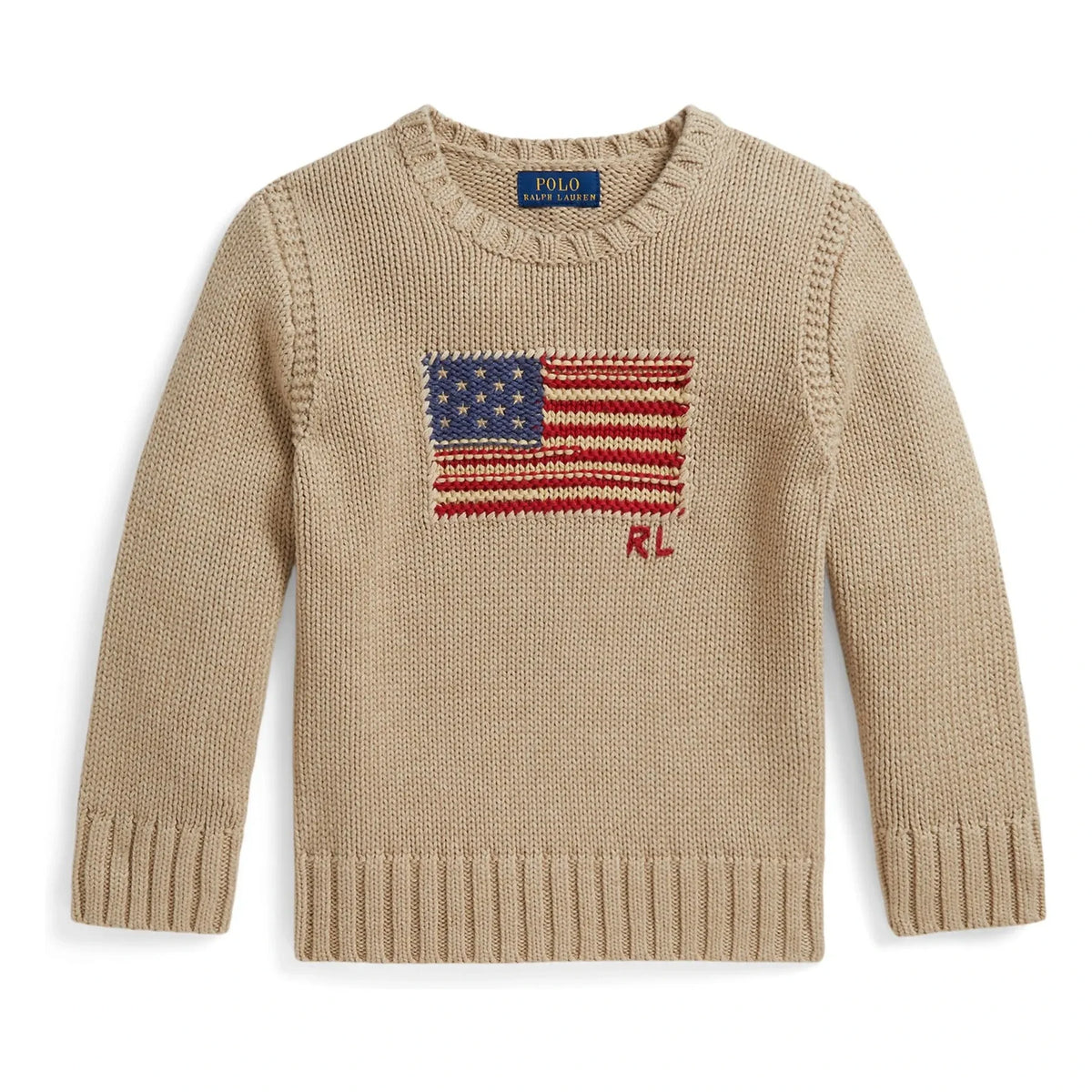 Ralph Lauren - Suéter con bandera estadounidense | Beige