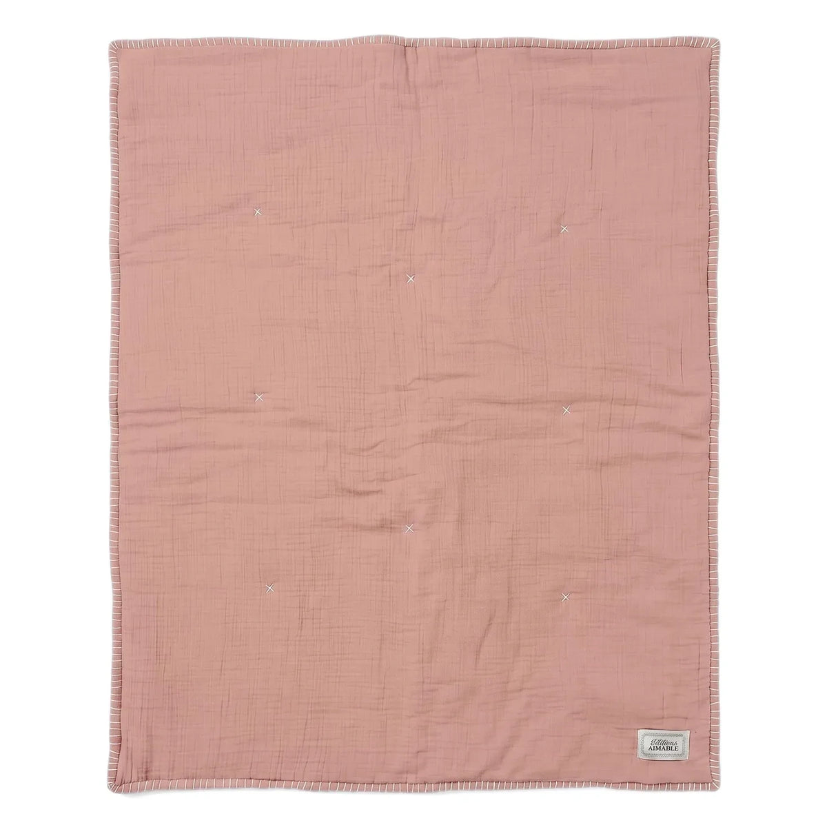 Editions Aimable - Acolchado Pablo | Gasa Rosa Antigua