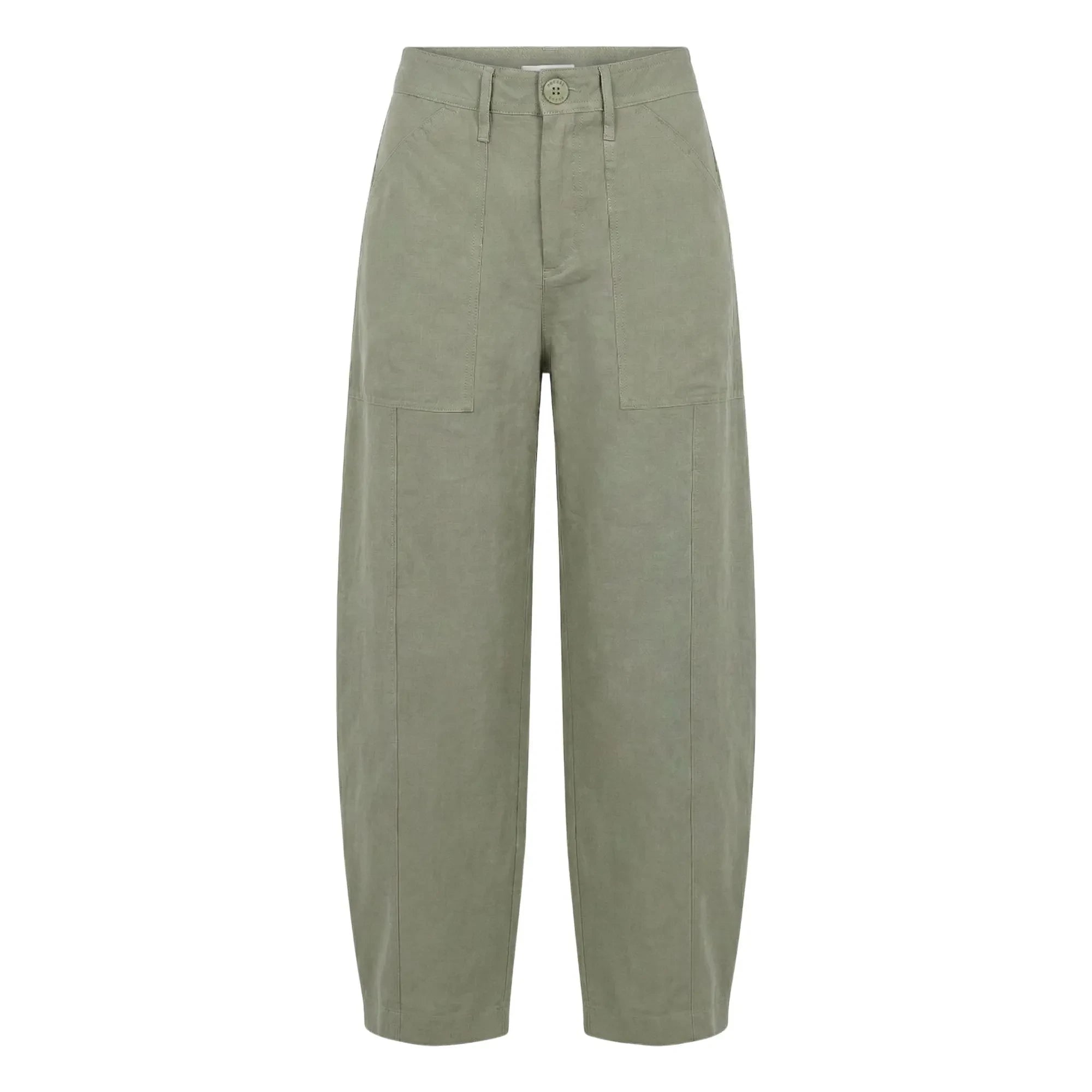 Vanessa Sposi - Vanessa Sposi X Laura Brown: Pantalones Cargo de Lino | Caqui