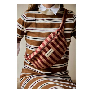 Gabrielle Paris - Neceser de rayas Garance | Rojo