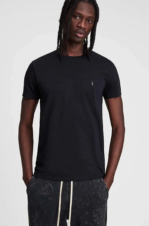 AllSaints - Camiseta Tonic de manga corta con cuello redondo